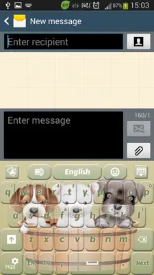 GO Keyboard Sweet Puppy Theme android App screenshot 9