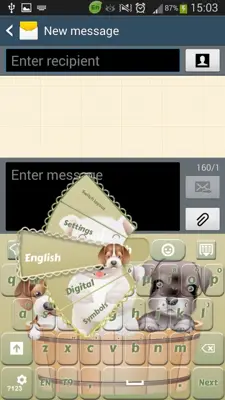 GO Keyboard Sweet Puppy Theme android App screenshot 10