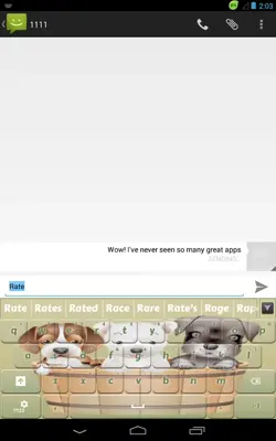 GO Keyboard Sweet Puppy Theme android App screenshot 1