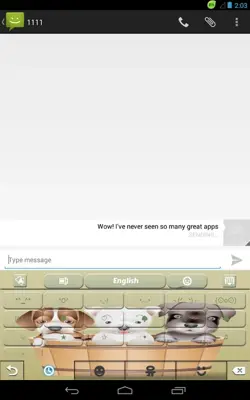 GO Keyboard Sweet Puppy Theme android App screenshot 2