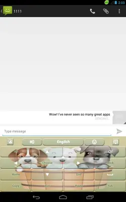 GO Keyboard Sweet Puppy Theme android App screenshot 3