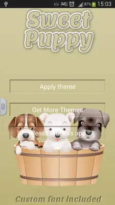 GO Keyboard Sweet Puppy Theme android App screenshot 4