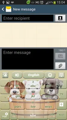 GO Keyboard Sweet Puppy Theme android App screenshot 5