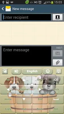 GO Keyboard Sweet Puppy Theme android App screenshot 6