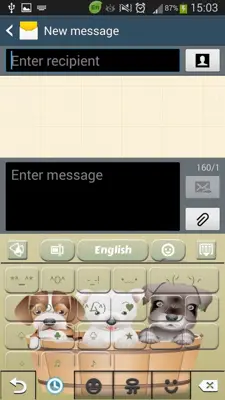 GO Keyboard Sweet Puppy Theme android App screenshot 7